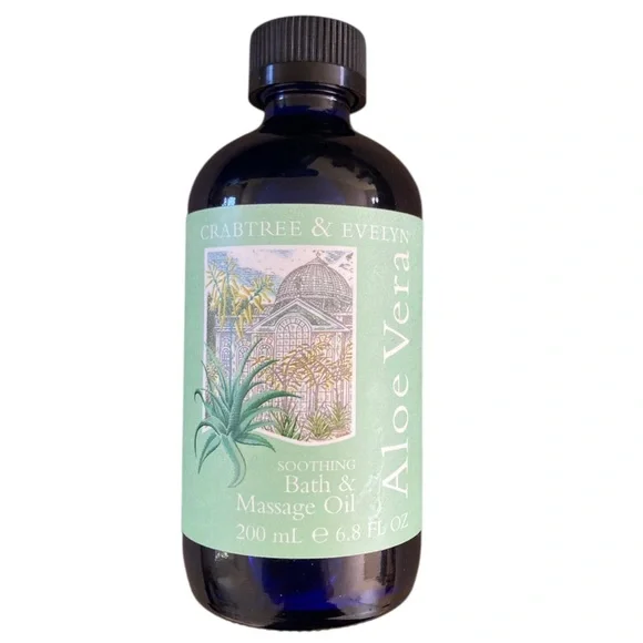 Crabtree & Evelyn Aloe Vera Soothing Bath & Massage Oil NEW 200 ml 6.8 oz